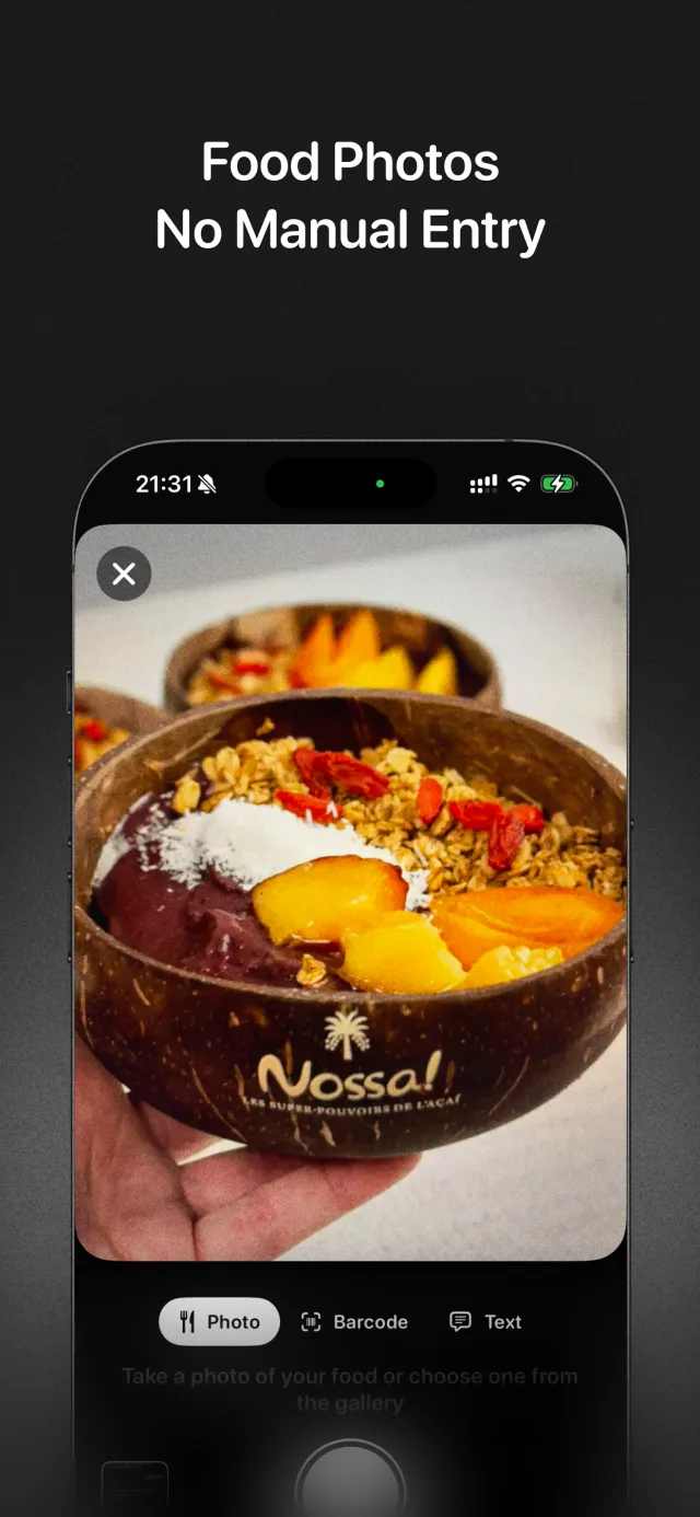 Photo meal logging in ego: calories and macros from one picture